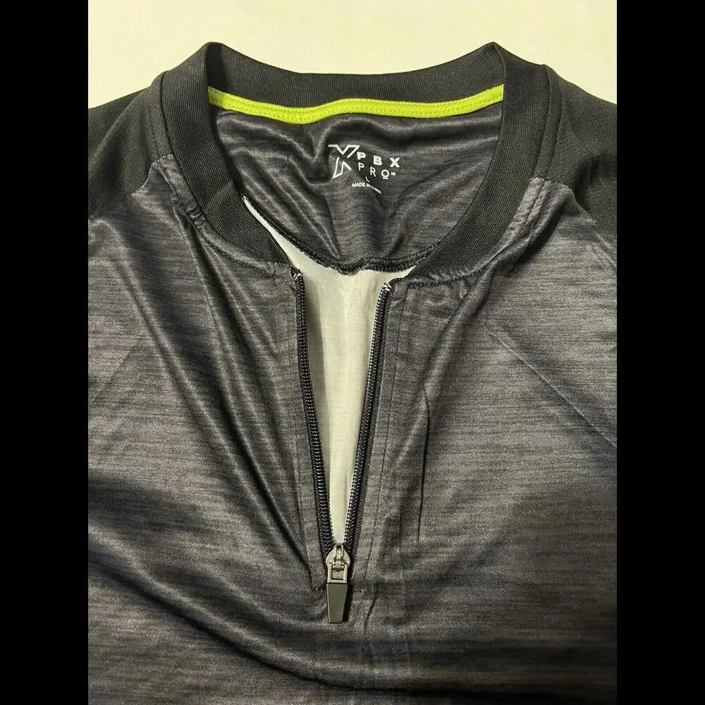 Pbx Pro Men’s Large 1/4 Zip Short Sleeve Tshirt Black - Picture 3 of 12